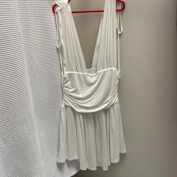 SHEIN women’s Greek goddess white stretchy tie dress. Size small/US 4. - Picture 6 of 13